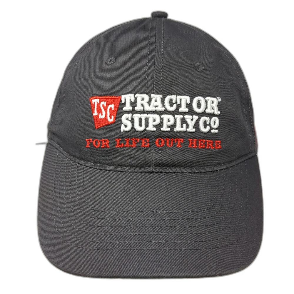 Tractor Supply Co Gray Baseball Cap One Size Slideback Hat TSC Logo Since 38